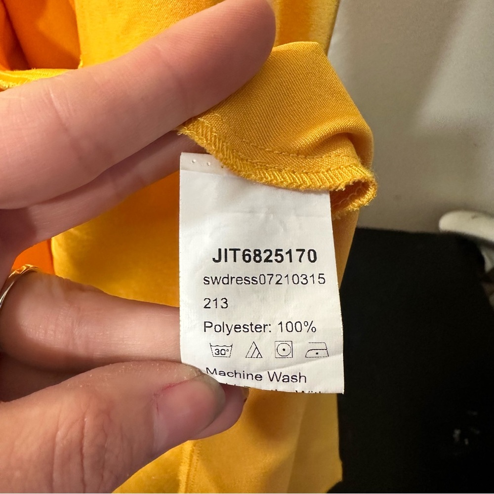 Yellow Shiny Formal One Shoulder Maxi Dress - Picture 10 of 13